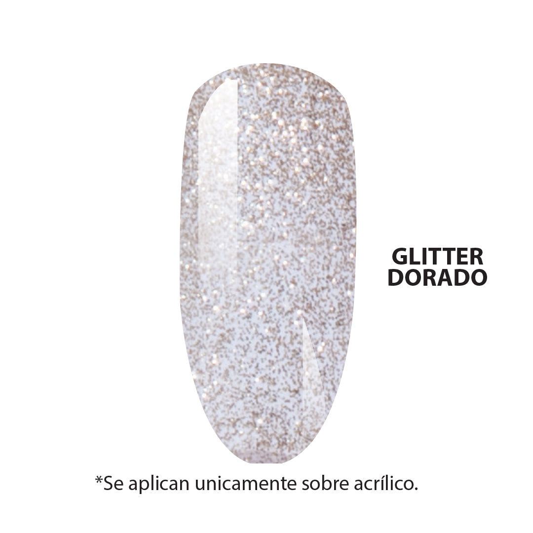 GC nails FANTASTIC GEL glitter DORADO