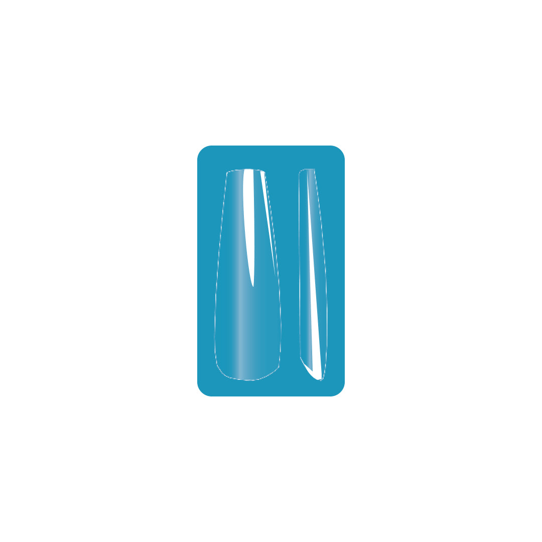 TIPS PRESS ON XXL COFFIN 100PCS E64 CLEAR