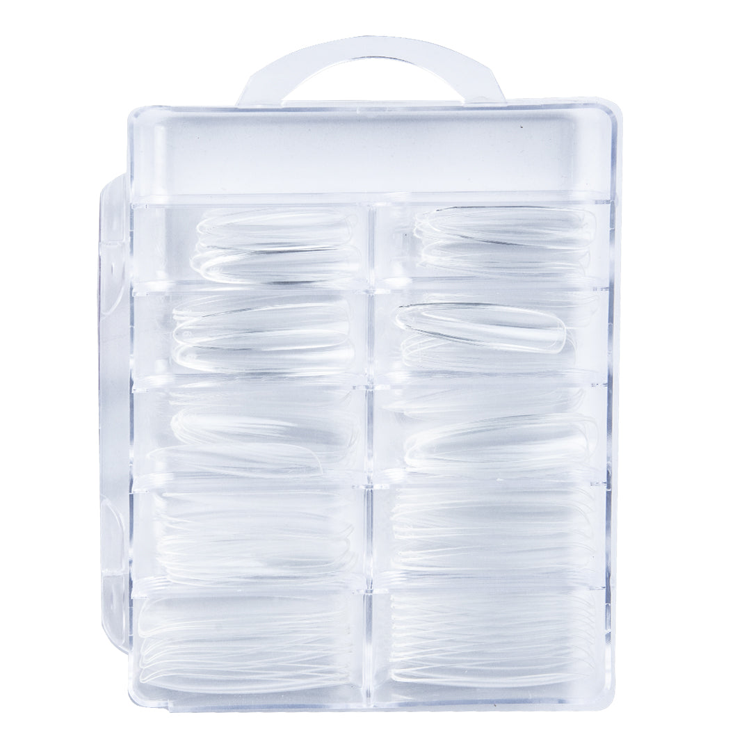 TIPS PRESS ON XXL OVAL 100PCS E75 CLEAR