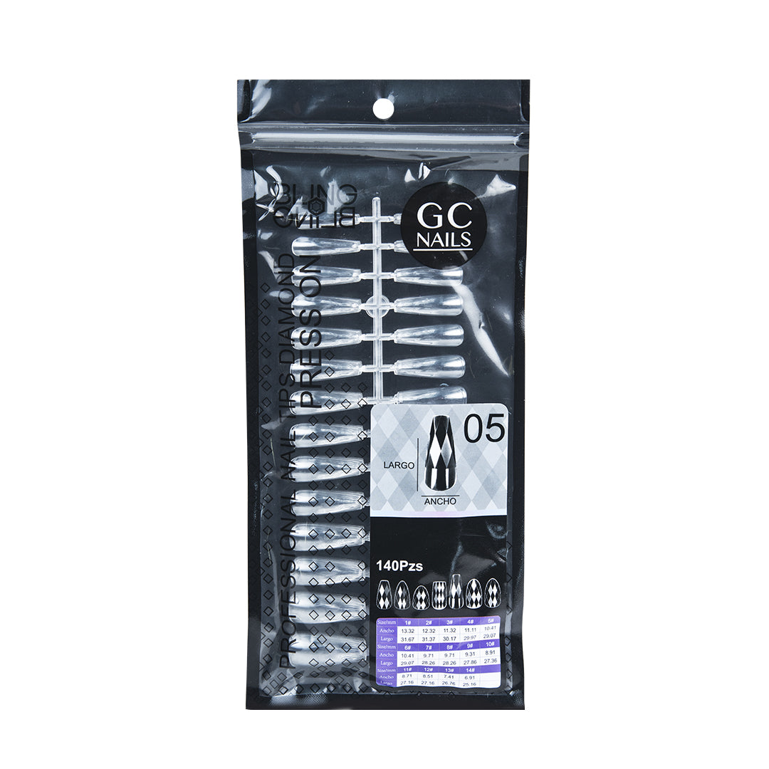 GC NAILS PROFESSIONAL TIPS DIAMOND PRESS ON BLING BLING C/140 PZS-05