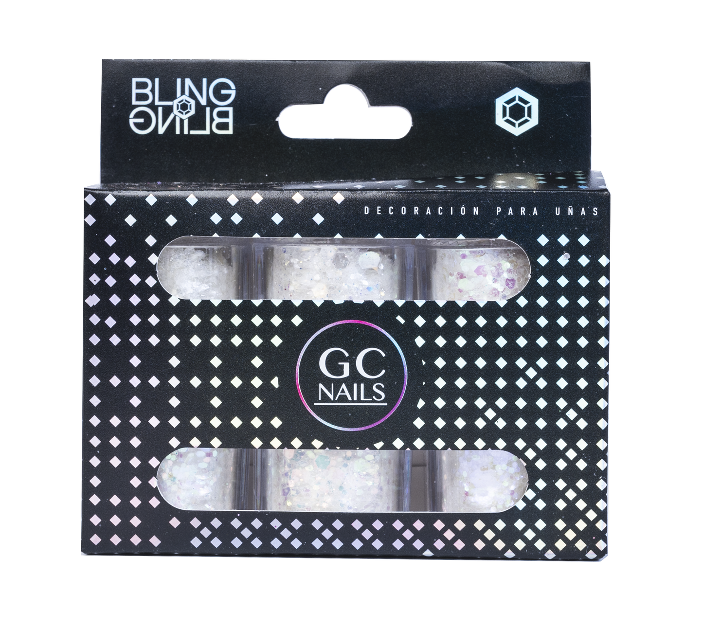 GC DECORACION BLING BLING #08 GLITTER PERLA C/6PZ