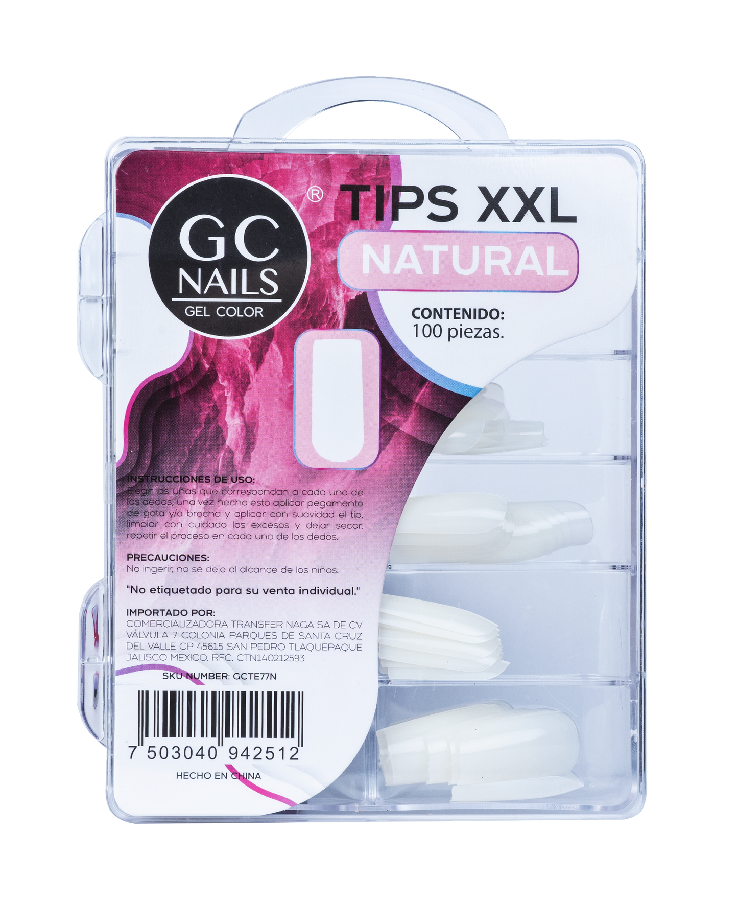 TIPS PRESS ON XXL 100PCS E77 NATURAL
