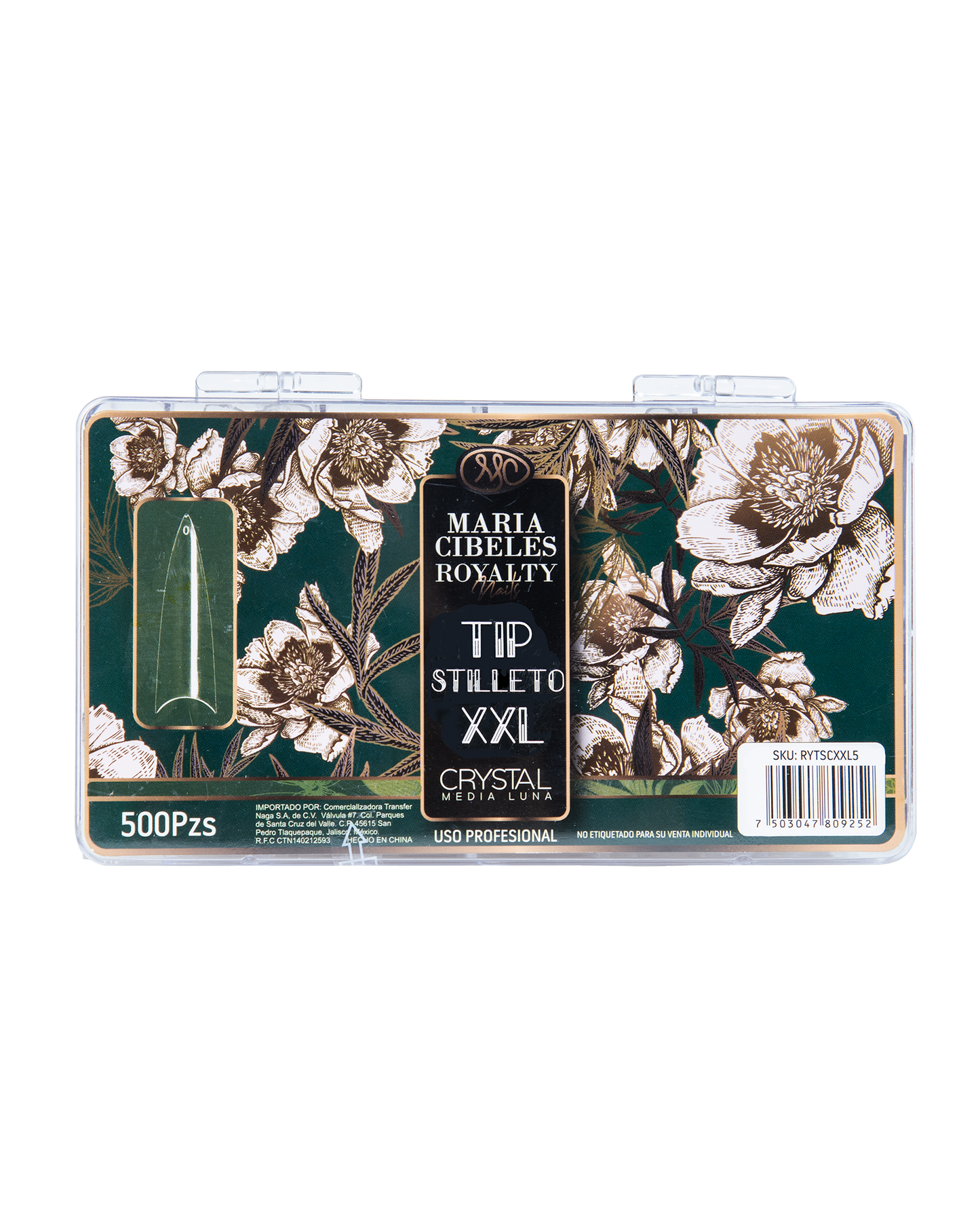 MC ROYALTY XXL STILLETO 500PCS CLEAR