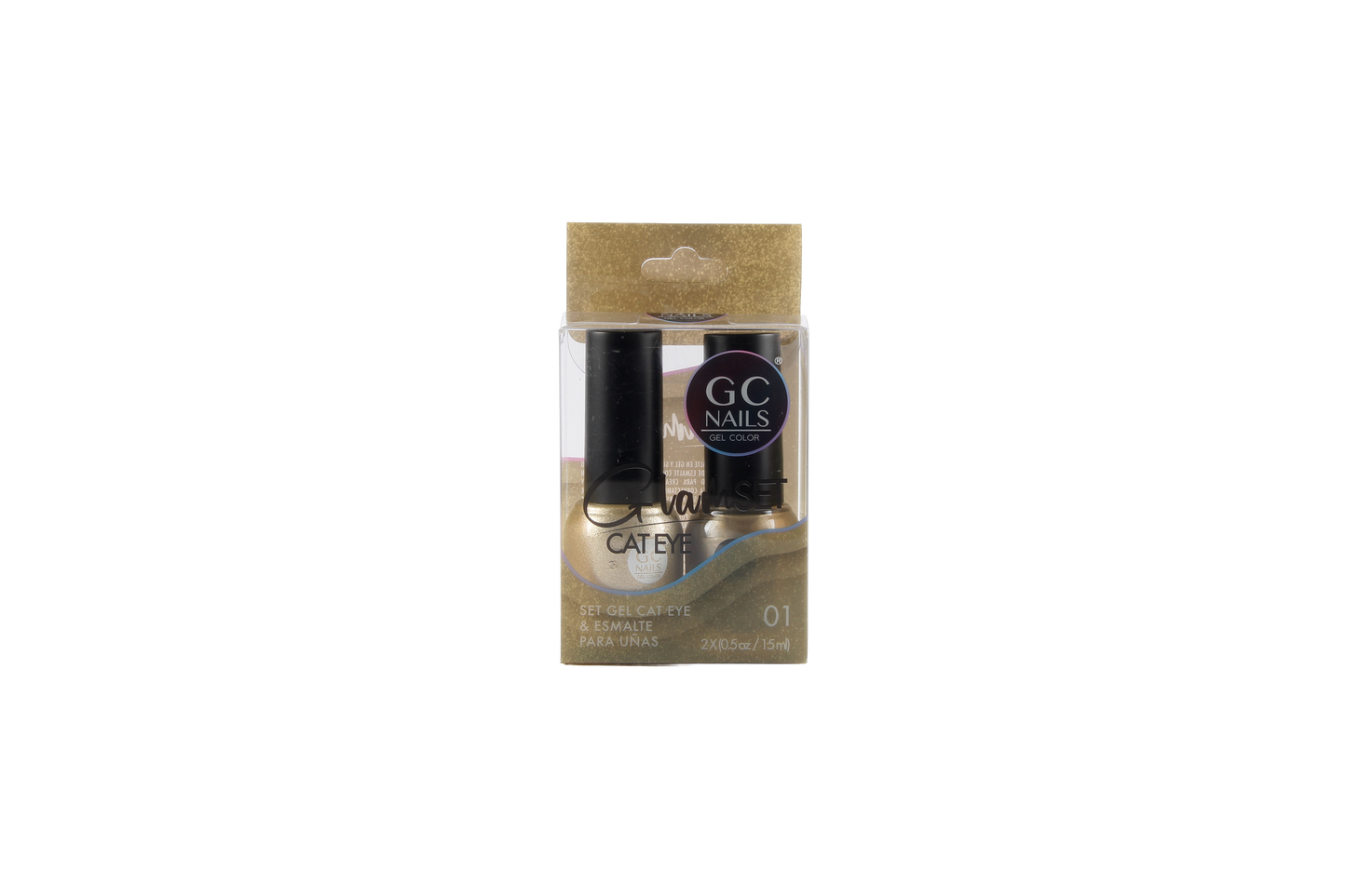 GC NAILS GEL POLISH GLAM SET CAT EYE DUO 2 PZ 15ML #01