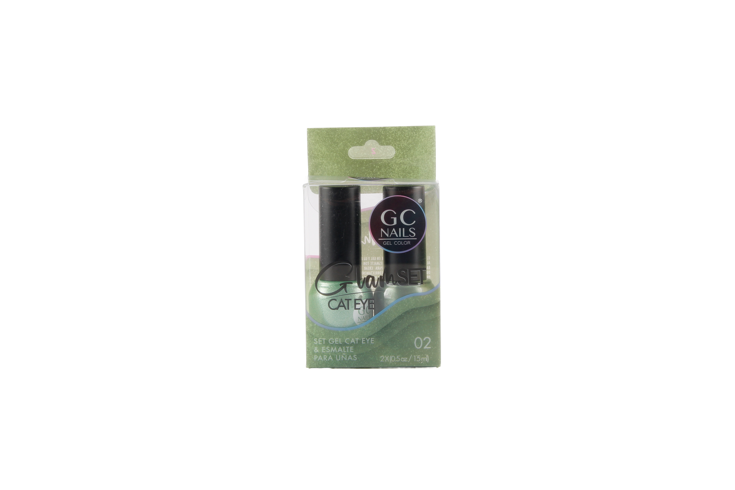 GC NAILS GEL POLISH GLAM SET CAT EYE DUO 2 PZ 15ML #02