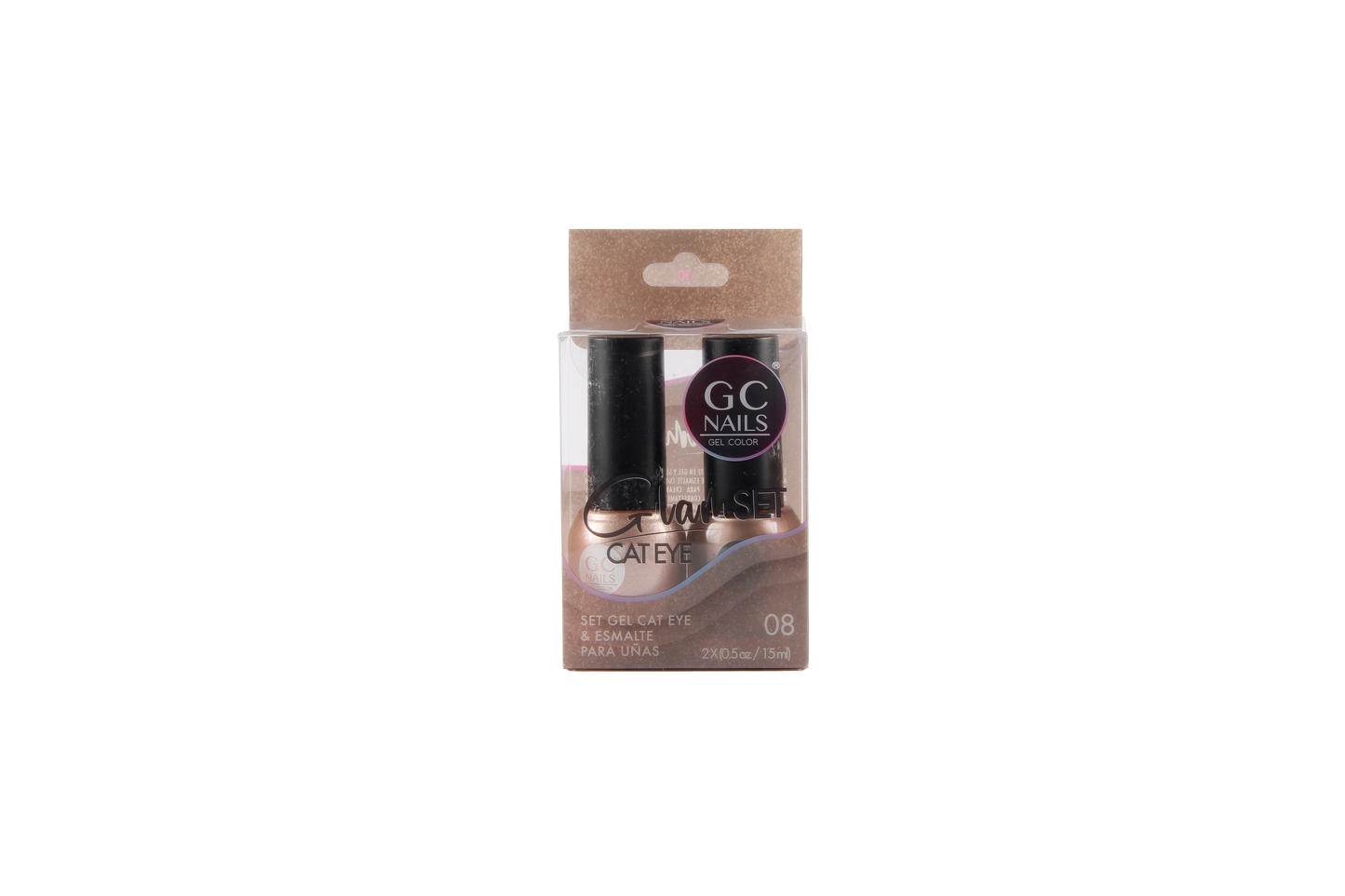 GC NAILS GEL POLISH GLAM SET CAT EYE DUO 2 PZ 15ML #08