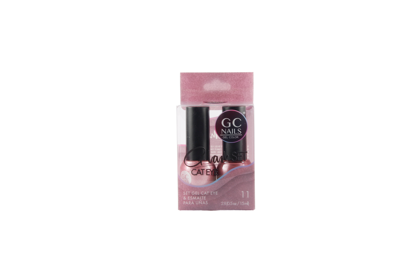 GC NAILS GEL POLISH GLAM SET CAT EYE DUO 2 PZ 15ML #11
