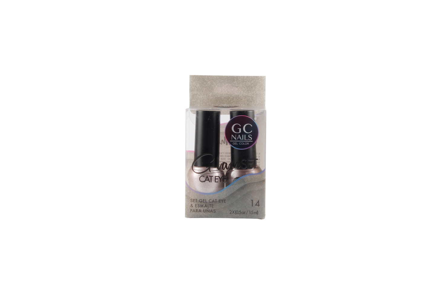 GC NAILS GEL POLISH GLAM SET CAT EYE DUO 2 PZ 15ML #14