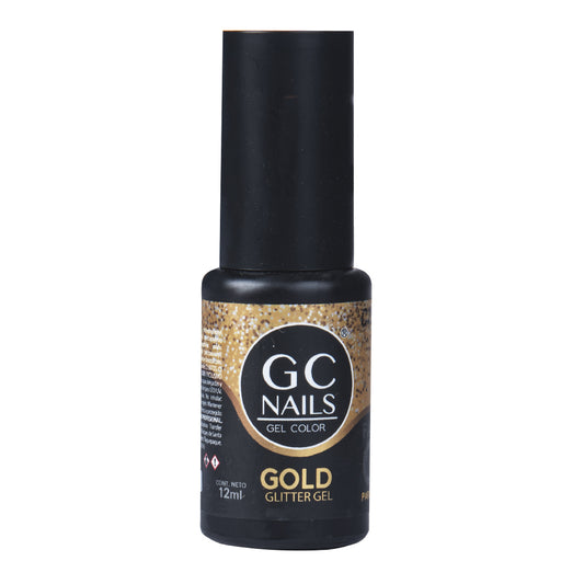 GC nails FANTASTIC GEL glitter DORADO