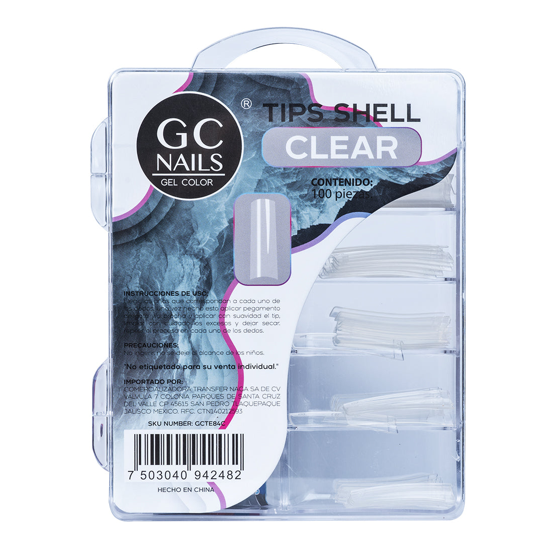 Shell 100pcs TIPS SHELL 100PCS E84 CLEAR – GcNailsOficial