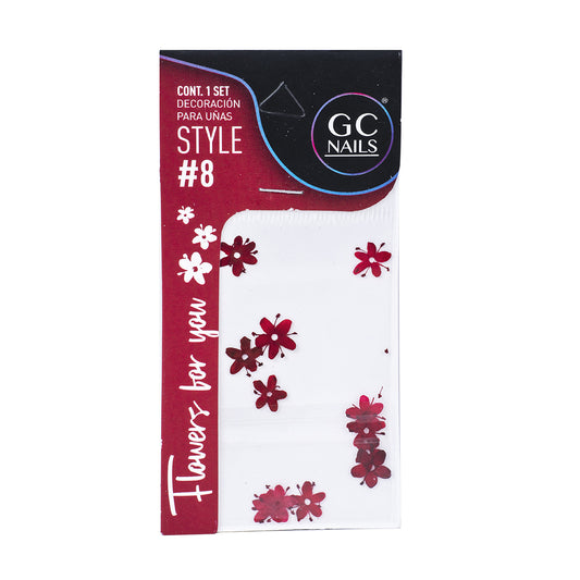 GC SET DELUX DECORACION PARA UÑAS FLOWERS FOR YOU #8