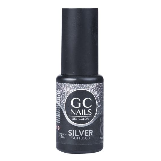 GC nails FANTASTIC GEL glitter PLATA
