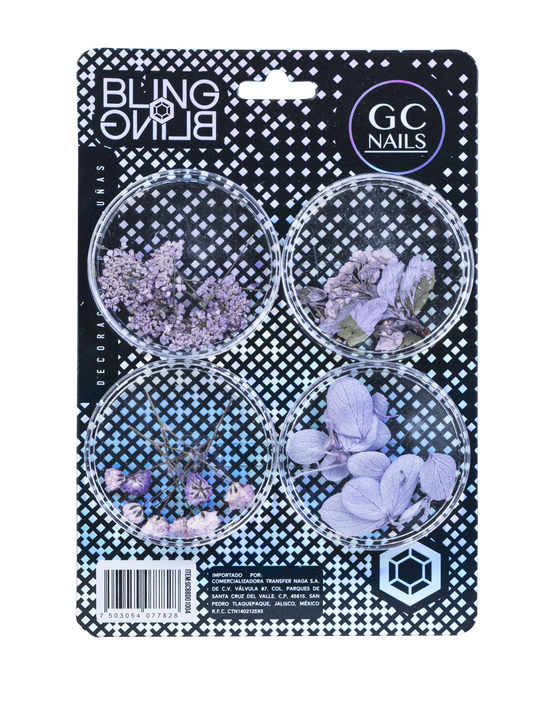 GC DECORACION BLING BLING #04 NATURALEZA MUERTA MORADO C/4PZ