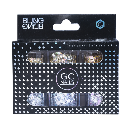 GC DECORACION BLING BLING #01 GLITTER TULIPAN C/6PZ