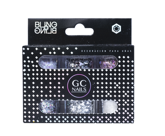 GC DECORACION BLING BLING #02 GLITTER UNICORNIO C/6PZ