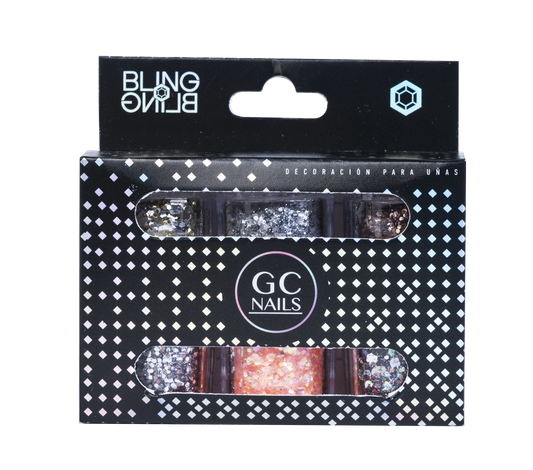 GC DECORACION BLING BLING #03 GLITTER MAPLE C/6PZ