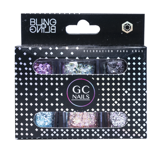 GC DECORACION BLING BLING #06 GLITTER SIRENA C/6PZ