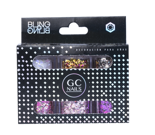 GC DECORACION BLING BLING #07 GLITTER MILO C/6PZ