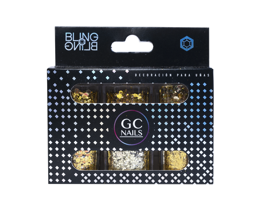 GC DECORACION BLING BLING #11 GLITTER ORO C/6PZ
