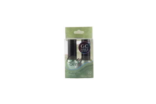GC NAILS GEL POLISH GLAM SET CAT EYE DUO 2 PZ 15ML #02