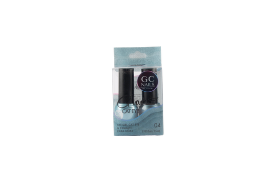 GC NAILS GEL POLISH GLAM SET CAT EYE DUO 2 PZ 15ML #04