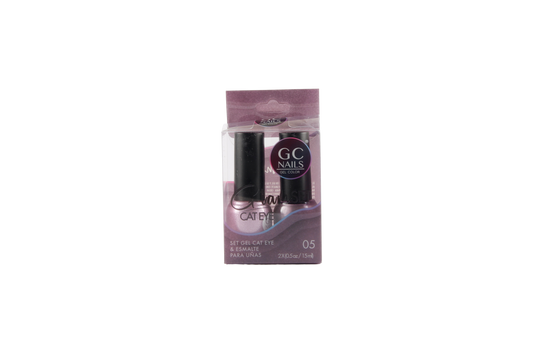 GC NAILS GEL POLISH GLAM SET CAT EYE DUO 2 PZ 15ML #05