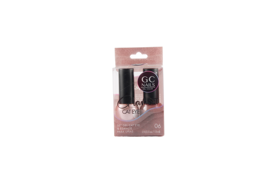 GC NAILS GEL POLISH GLAM SET CAT EYE DUO 2 PZ 15ML #06