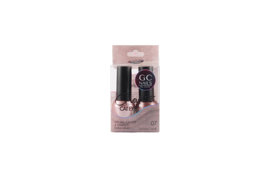 GC NAILS GEL POLISH GLAM SET CAT EYE DUO 2 PZ 15ML #07
