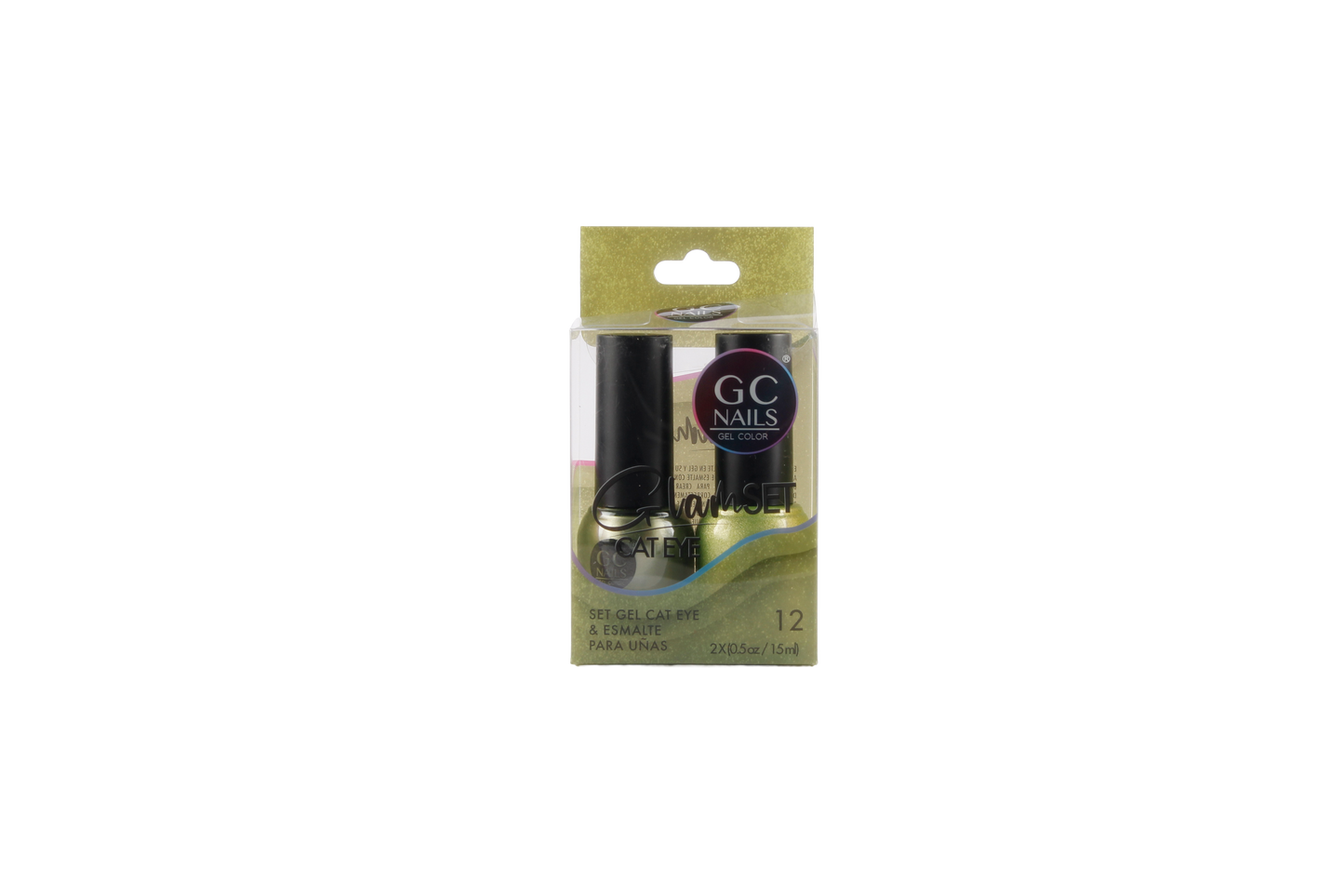 GC NAILS GEL POLISH GLAM SET CAT EYE DUO 2 PZ 15ML #12