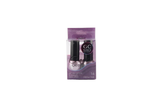 GC NAILS GEL POLISH GLAM SET CAT EYE DUO 2 PZ 15ML #16