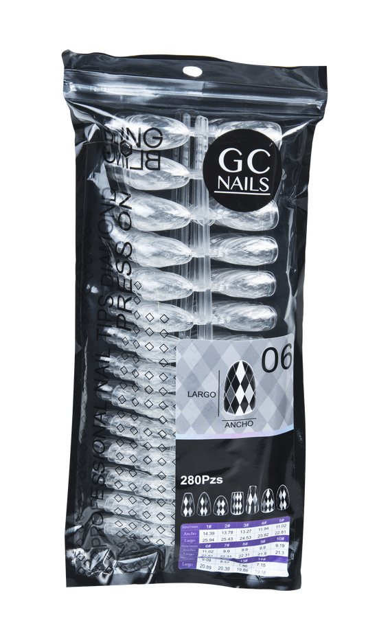 GC NAILS PROFESSIONAL TIPS DIAMOND PRESS ON BLING BLING C/280 PZS-06