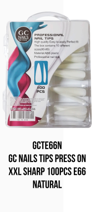 TIPS PRESS ON XXL SHARP 100PCS  E66 NATURAL