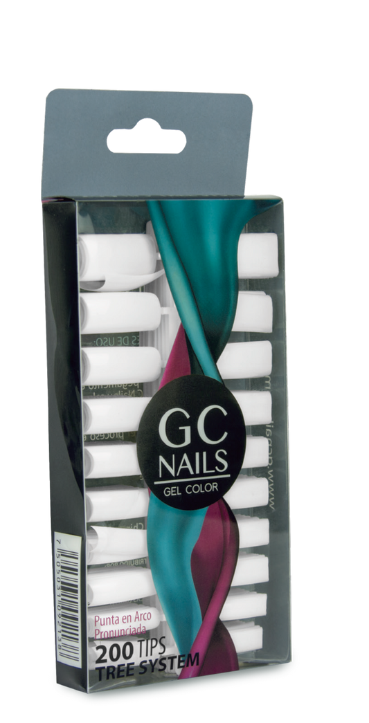Tips 200 pz TREE SYSTEM cristal GC nails